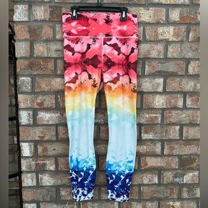 Fabletics Rainbow Leggings, Size M
